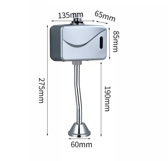 Bản vẽ kỹ thuật Van xả cảm ứng tiểu nam kết hợp nhấn tay Miken MKV-C4896P