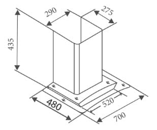 Máy hút mùi kính cong Canzy CZ-NK270C
