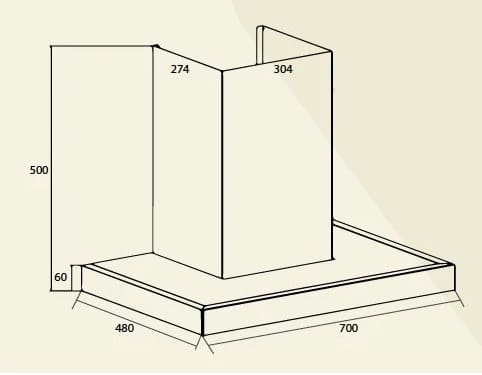 Bản vẽ kỹ thuật Máy hút mùi chữ T Canzy CZ-399 SMART