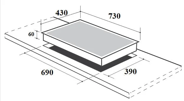 Bản vẽ kỹ thuật Bếp Điện Từ Canzy CZ-52IG