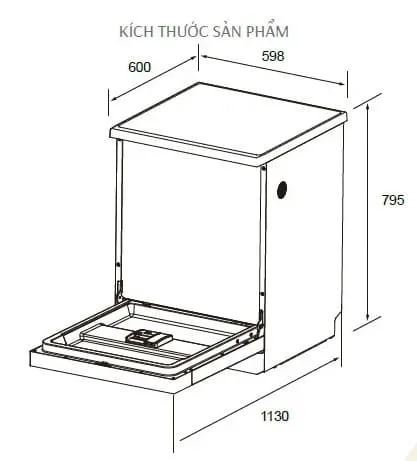 Bản vẽ kỹ thuật Máy Rửa Bát Canzy CZ-BHN14BTC SERIE 8