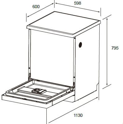 Bản vẽ kỹ thuật Máy Rửa Bát Canzy CZ-WSG14PTC SERI 8