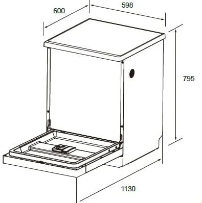 Bản vẽ kỹ thuật Máy Rửa Bát Canzy CZ-WSG14PTC SERI 8