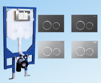 Két nước âm tường kèm khung Clara CWT-02S