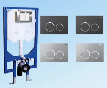 Két nước âm tường kèm khung Clara CWT-02S
