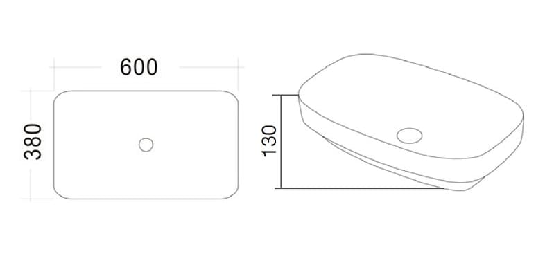 Bản vẽ kỹ thuật Chậu rửa Lavabo bán âm bàn Clara CB-1150