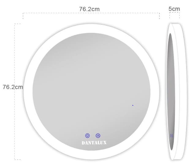 Bản vẽ kỹ thuật gương đèn led cảm ứng có sấy Dantalux DP320 new
