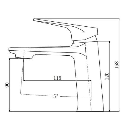 Bản vẽ kỹ thuật Vòi Chậu Lavabo Nóng Lạnh Clara CF-36351