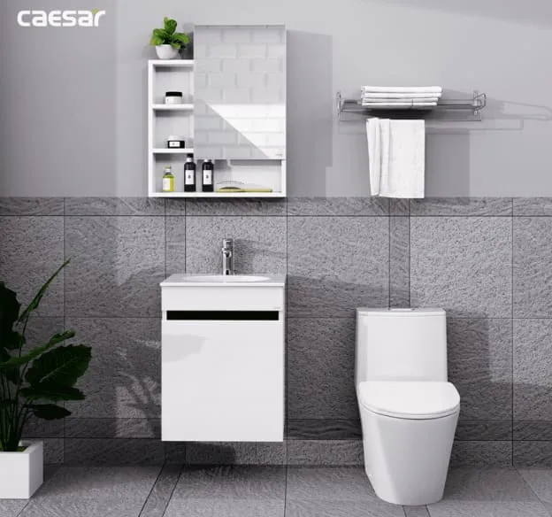 Tủ Treo Phòng Tắm Kèm chậu Caesar L5022 + EH15022AV 