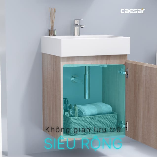 Tủ Treo Phòng Tắm Kèm chậu Caesar LF5263 + EH05263AW7V