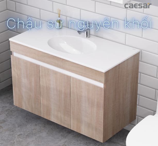 Tủ Treo Phòng Tắm Kèm chậu Caesar LF5028 + EH15028AW7V