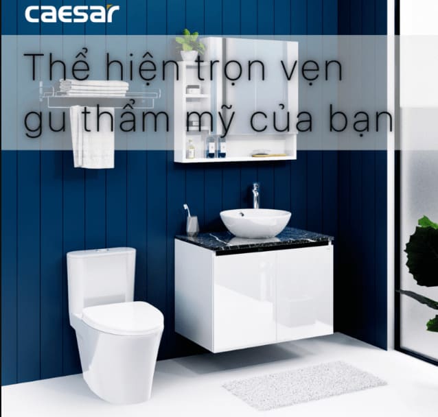 Tủ Treo Phòng Tắm Kèm chậu Caesar L5215 + EH48002AV