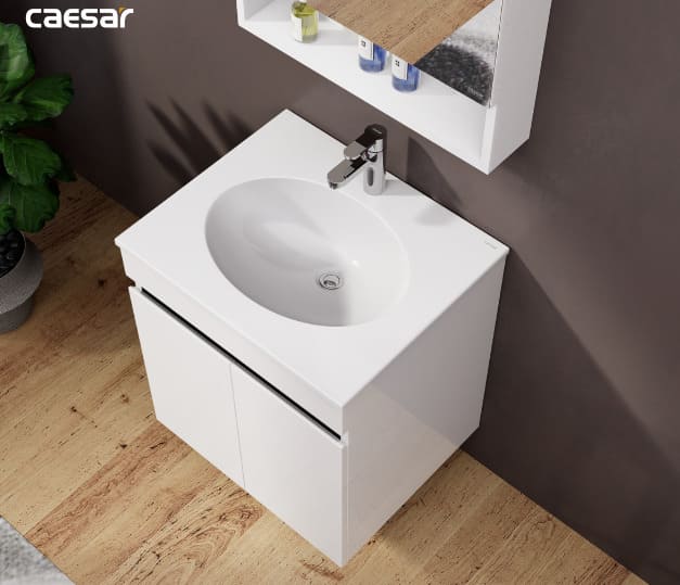 Tủ Treo Phòng Tắm Kèm chậu Caesar LF5024 + EH15024AV