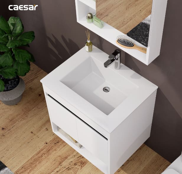 Tủ Treo Phòng Tắm Kèm chậu Caesar LF5030 + EH15030AV