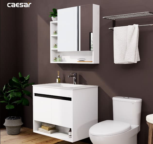 Tủ Treo Phòng Tắm Kèm chậu Caesar LF5032 + EH15032AV