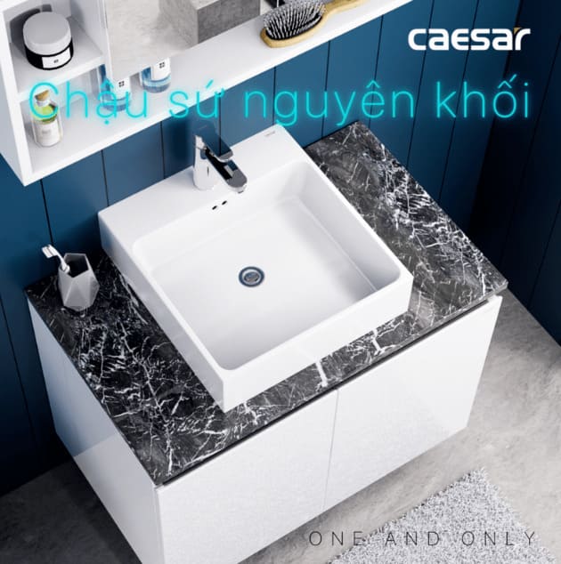 Tủ Treo Phòng Tắm Kèm chậu Caesar LF5261 + EH48001AV