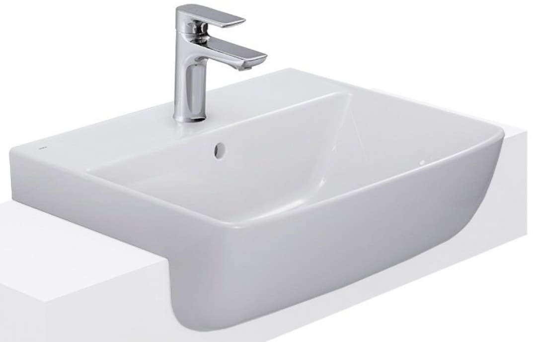 Chậu Rửa Mặt Lavabo Bán Âm Inax L-345VEC