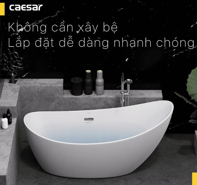 Bồn tắm đặt sàn 1.7m Caesar KT1170