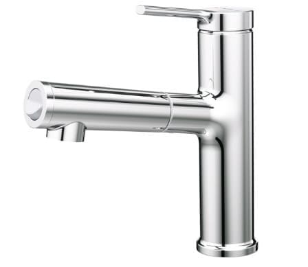 Vòi Lavabo Nóng Lạnh 1 Chân Dây  Rút Caesar B196C