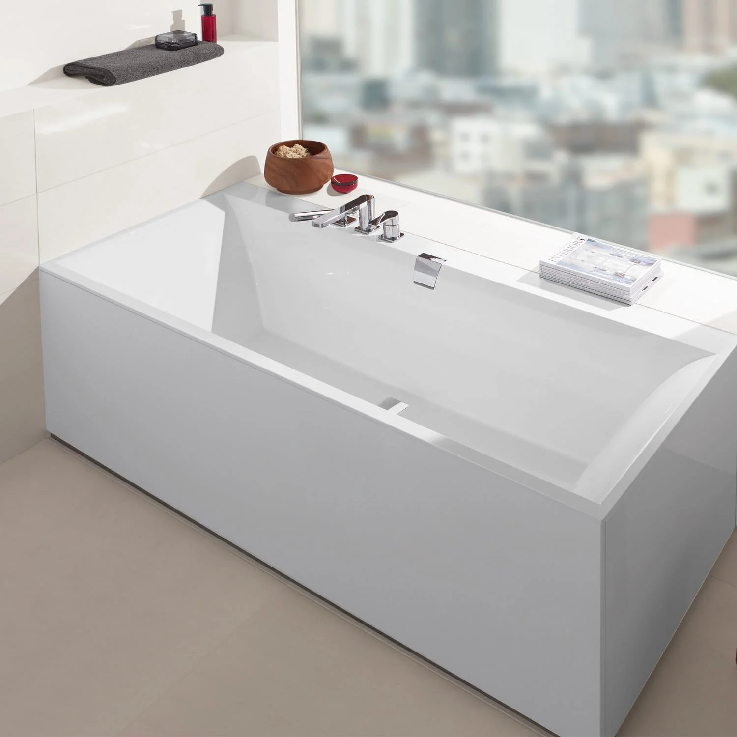 Bồn tắm hình chữ nhật 1.7m Villeroy-boch UBQ170SQE2DV-01