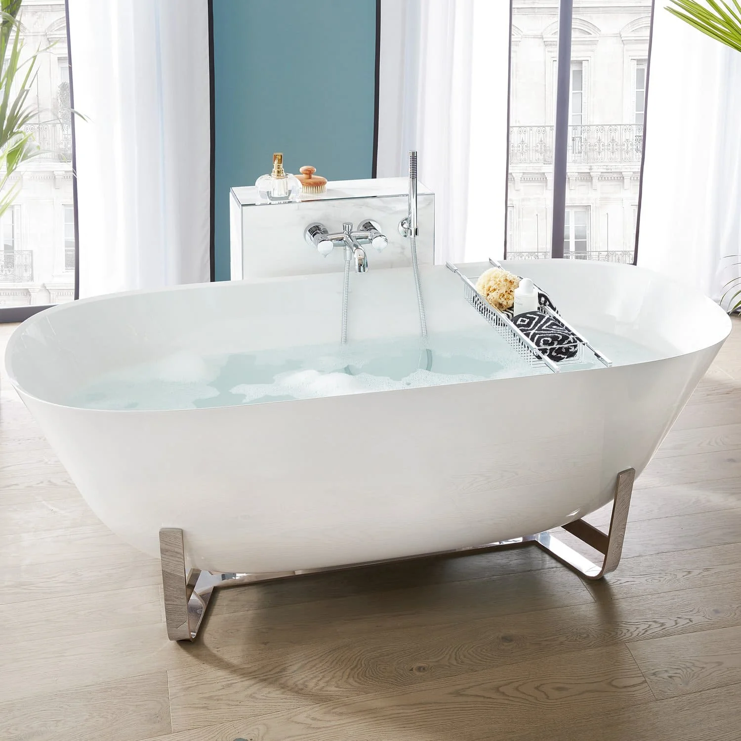 Bồn tắm đặt sàn 1.55m Villeroy-boch Antheus UBQ155ANH7F4BCV-01