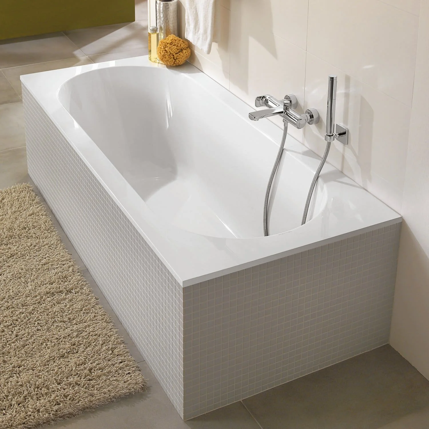 Bồn tắm đặt sàn 1.6m Villeroy-boch Oberon UBQ160OBE2V-RW