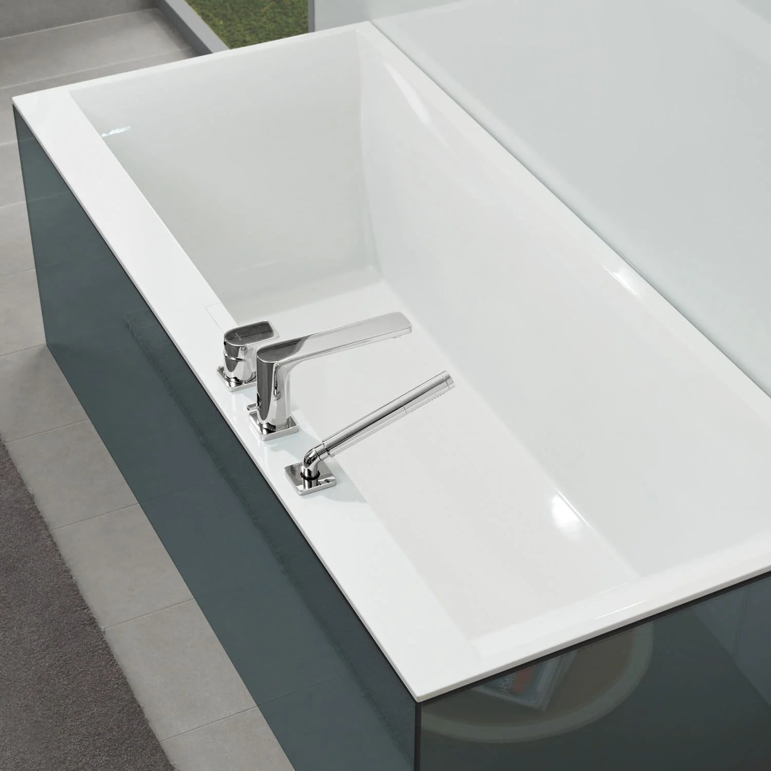 Bồn tắm đặt sàn 1.6m Villeroy-boch Squaro UBQ160SQE2DV-01