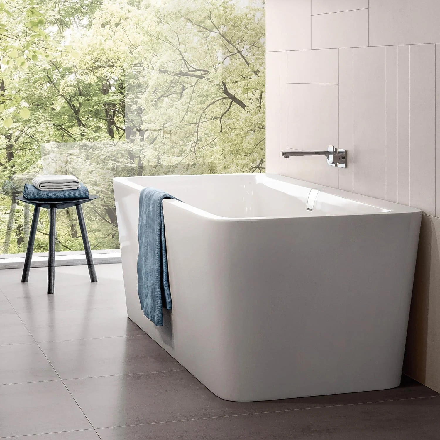 Bồn tắm đặt sàn 1.8m Villeroy-boch Squaro UBQ180SQE9W2V-RW