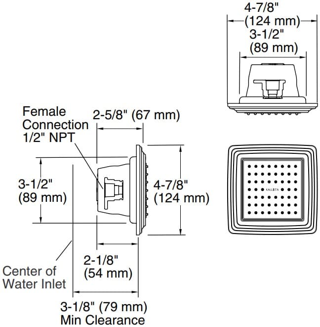 Bản vẽ bát sen 1 chức năng Kallista P22077-00