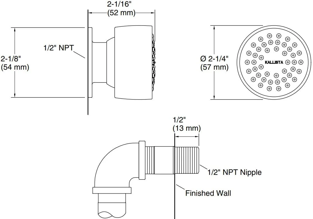 Bản vẽ bát sen 1 chức năng Kallista P22078-00