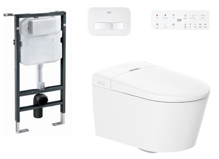 Bồn cầu treo tường điện tử American Standard 103032BL00 + 103026SH00