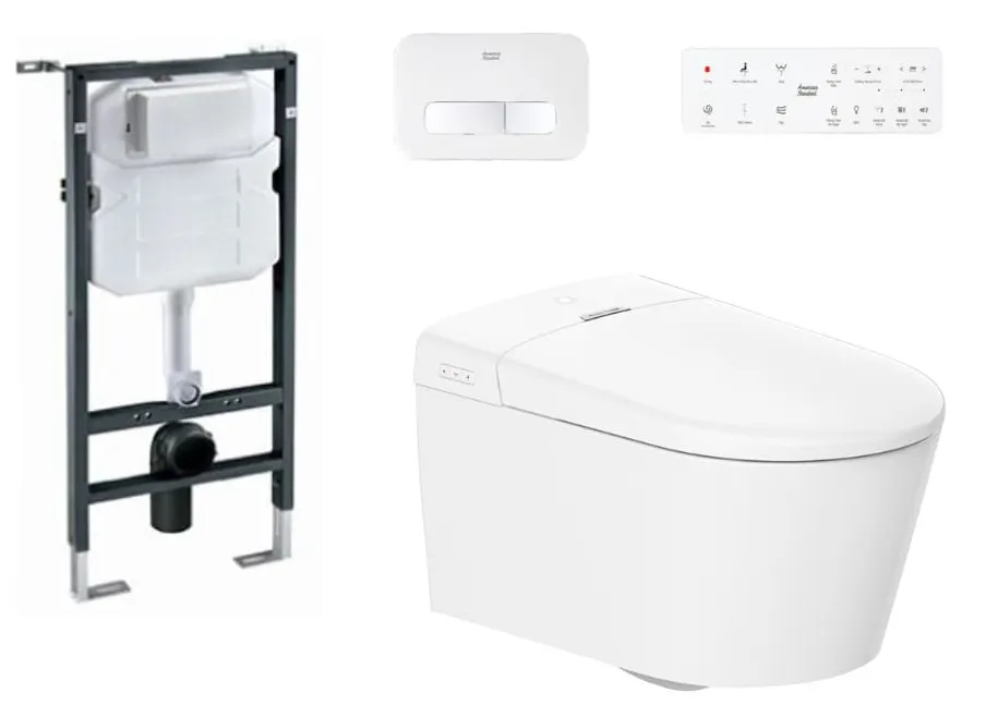 Bồn cầu treo tường điện tử American Standard 103032BL00 + 103026SH00