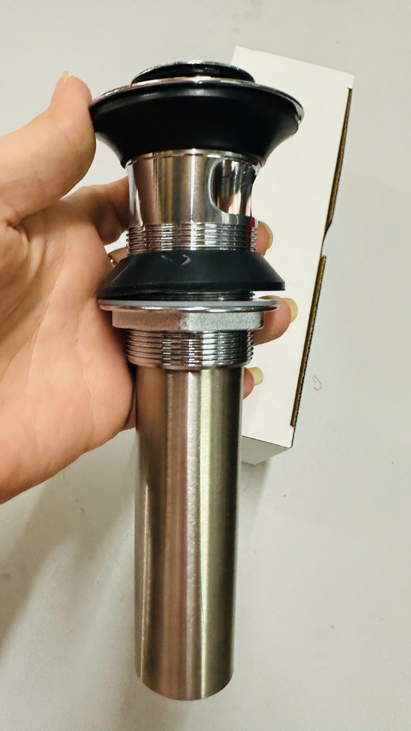 Đầu Xi Phông Inox Nhấn Inax AC-817 (dùng cho lavabo cao cấp) 