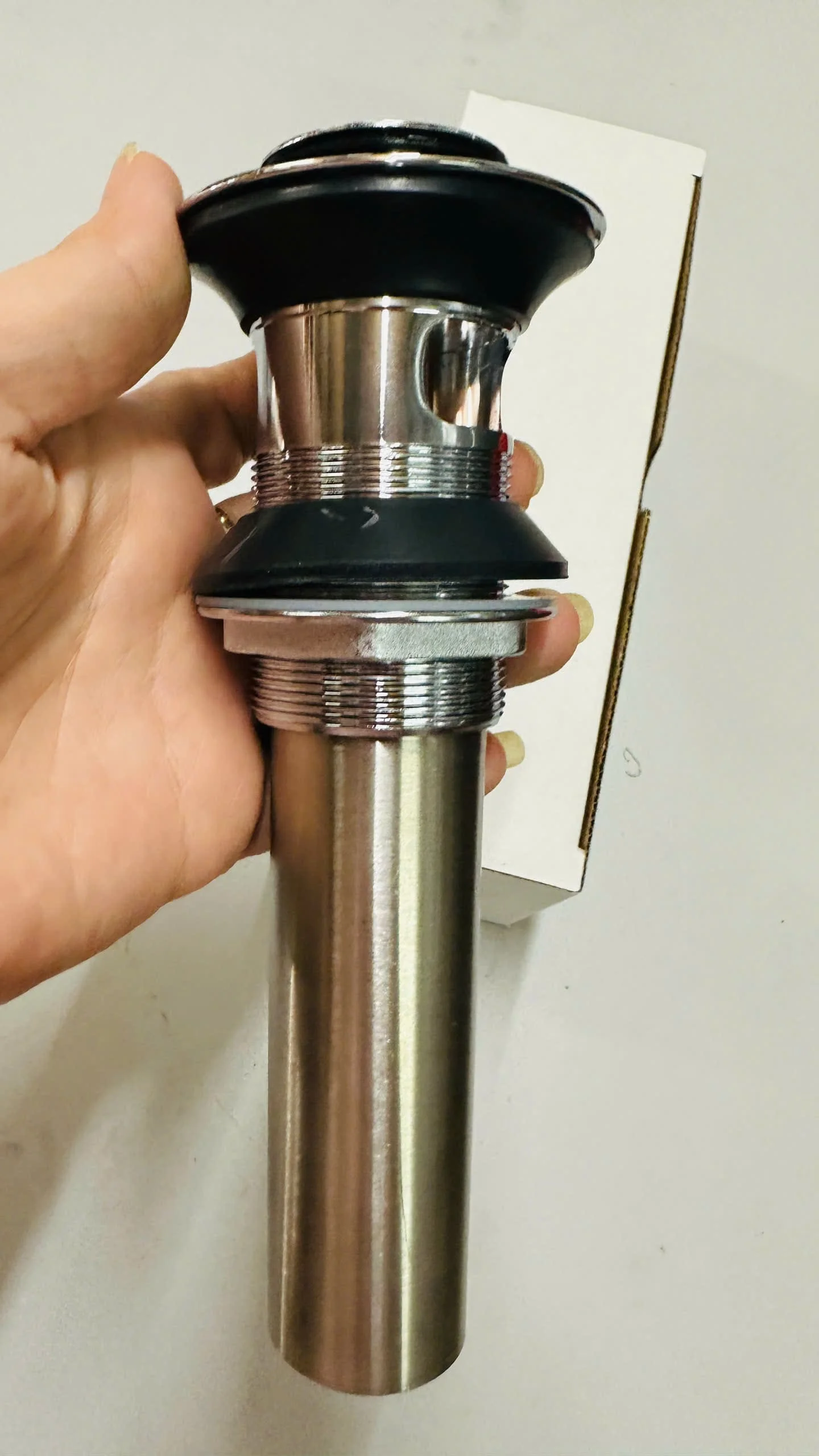 Đầu Xi Phông Inox Nhấn Inax AC-817 (dùng cho lavabo cao cấp) 