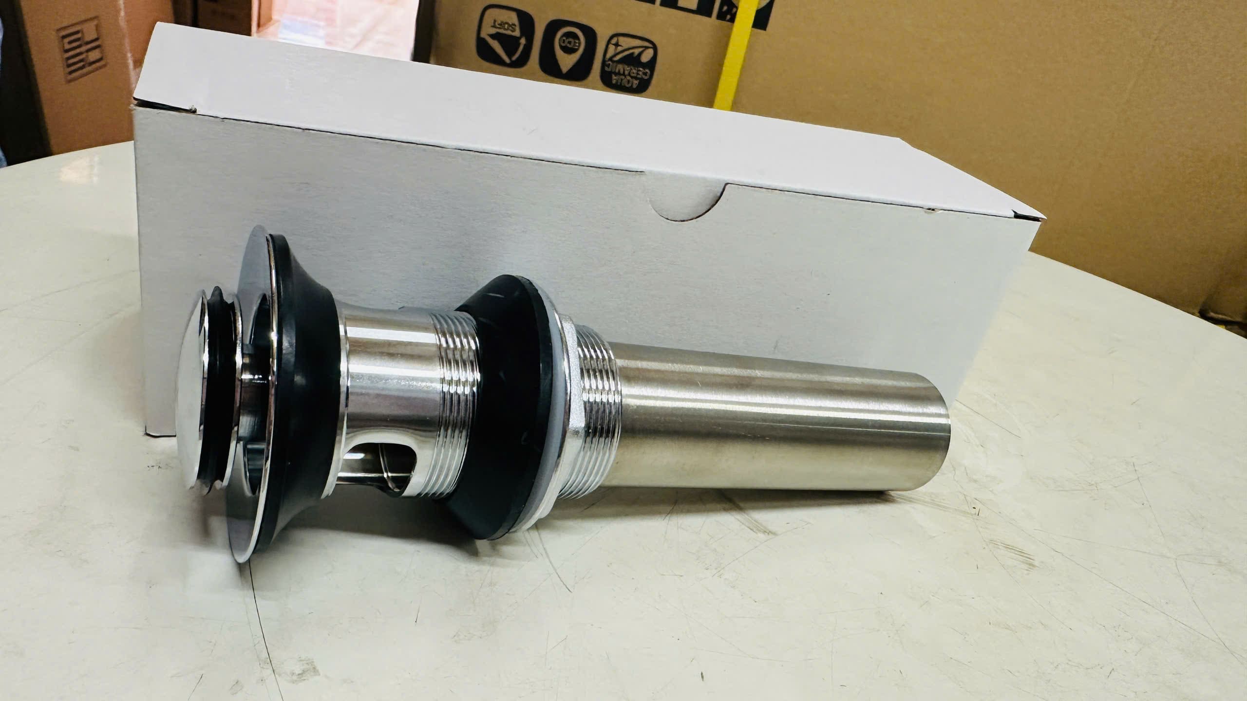 Đầu Xi Phông Inox Nhấn Inax AC-817 (dùng cho lavabo cao cấp) 