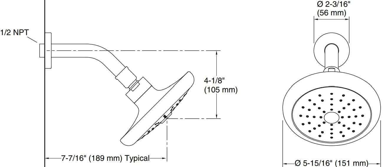 Bản vẽ bát sen 1 chức năng Kallista P34135