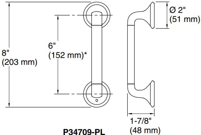 Bản vẽ tay nắm Kallista P34709-PL