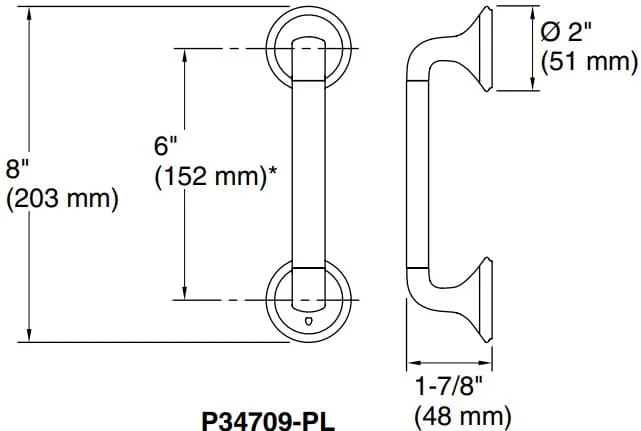 Bản vẽ tay nắm Kallista P34709-PL