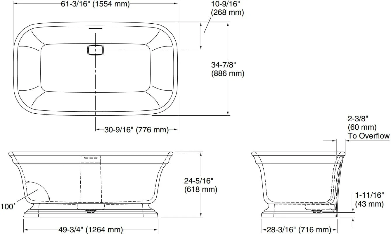 Bản vẽ bồn tắm Kallista P50062-00-0