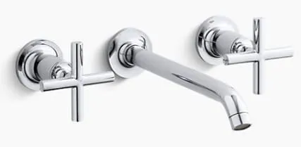 Vòi Lavabo Nóng Lạnh Âm Tường Mỹ Kohler Purist K-14415T-3-SN