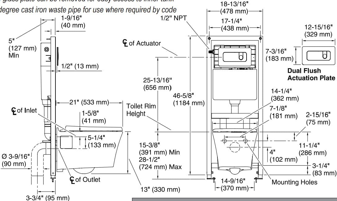 Bản vẽ bồn cầu Kallista P70360-00-0