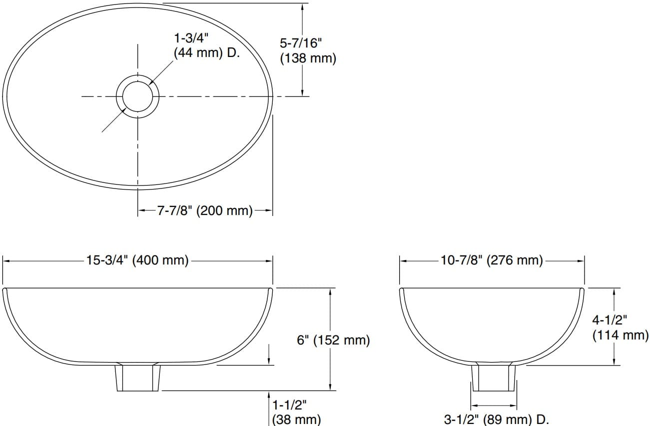 Bản vẽ lavabo Kallista P72061-00-WHB