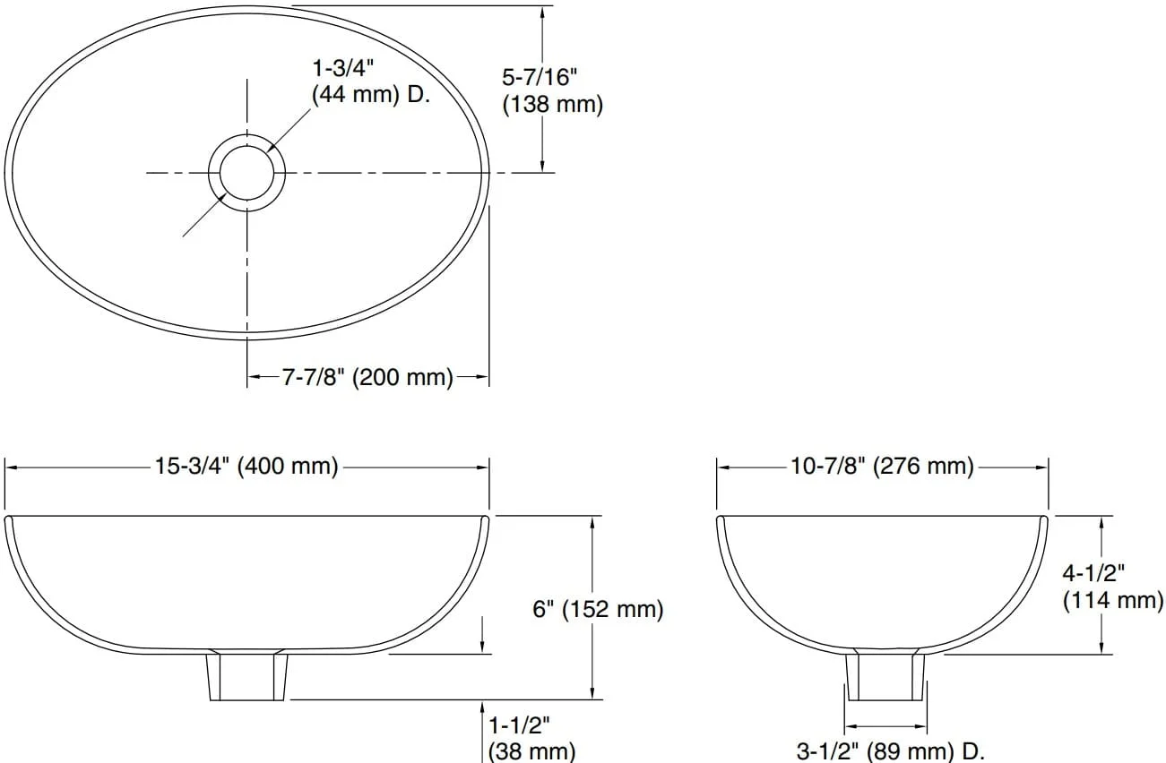 Bản vẽ lavabo Kallista P72061-00