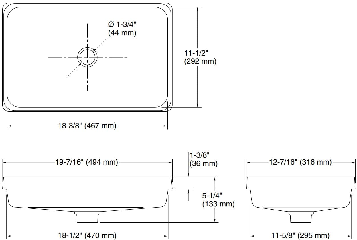 Bản vẽ lavabo Kallista P72062-00-TBR
