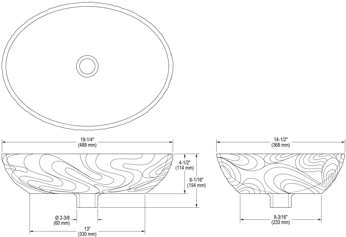 Bản vẽ lavabo Kallista P72065-00