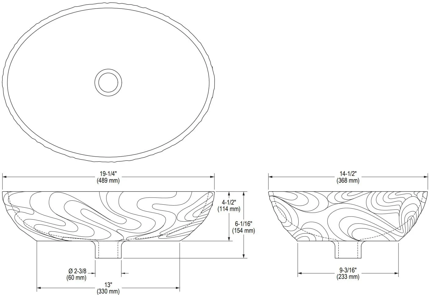 Bản vẽ lavabo Kallista P72065-00