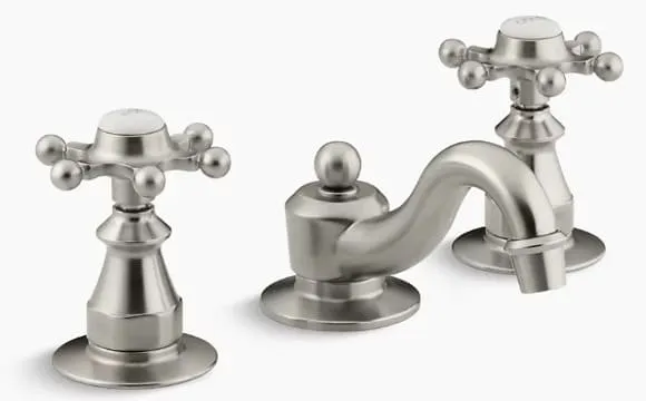 Vòi chậu rửa 3 lỗ nóng lạnh Kohler Antique K-108-3-BN