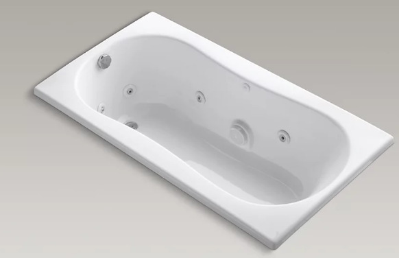 Bồn tắm nhựa âm sàn massage Kohler Proflex K-1106-0