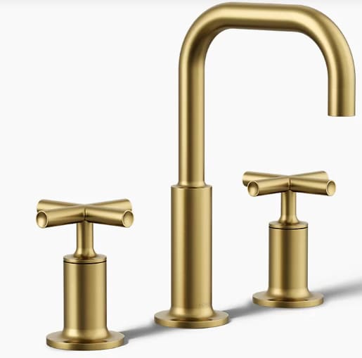 Vòi chậu rửa nóng lạnh 3 chân Purist Kohler K-14406-3-2MB