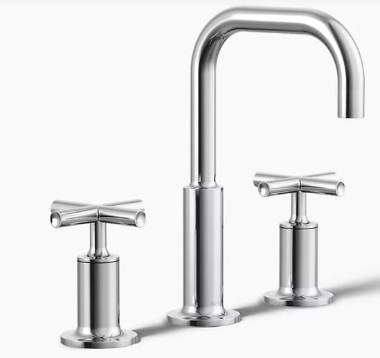 Vòi chậu rửa nóng lạnh 3 chân Purist Kohler K-14406-3-CP